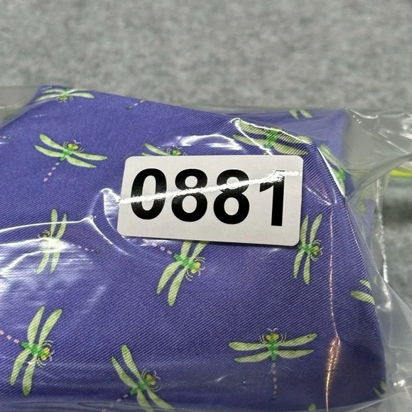 Alynn Dragonfly Silk Tie Purple Green Novelty Insect Necktie 57x3.7in - Picture 6 of 6